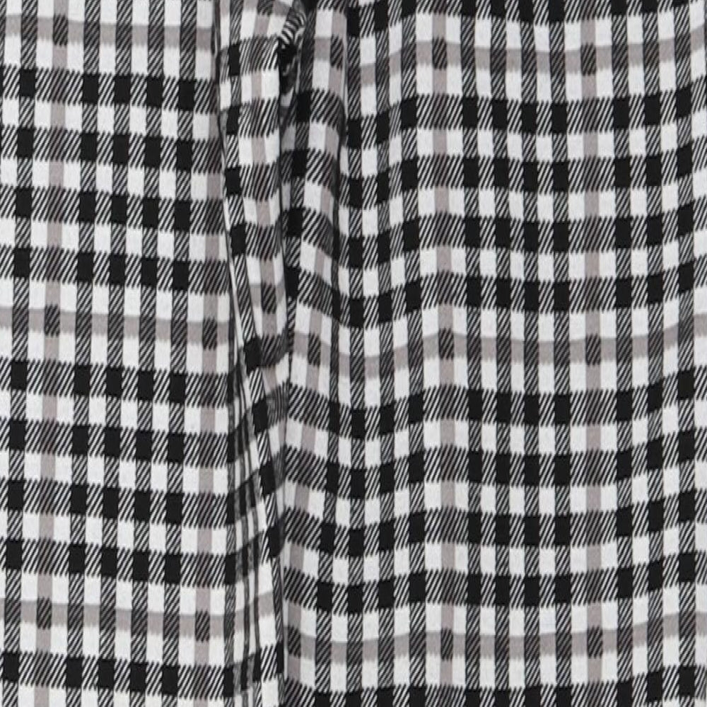 Marks and Spencer Womens Grey Check Trousers Size 12 L22 in