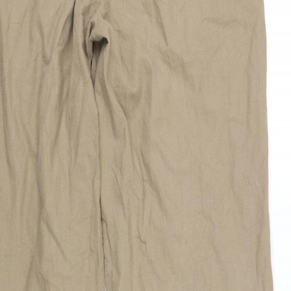 F&F Womens Beige Trousers Size 16 L33 in