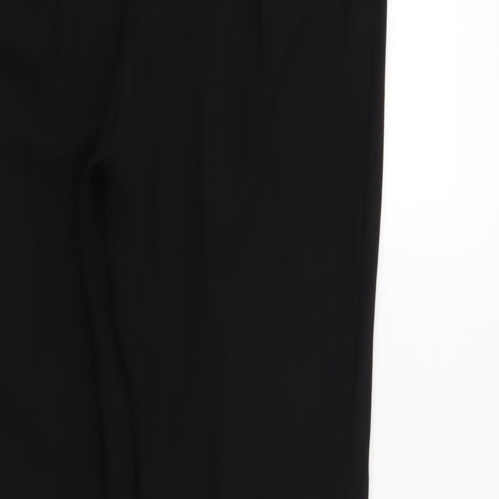 Marks and Spencer Womens Black Striped Trousers Size 12 L27 in