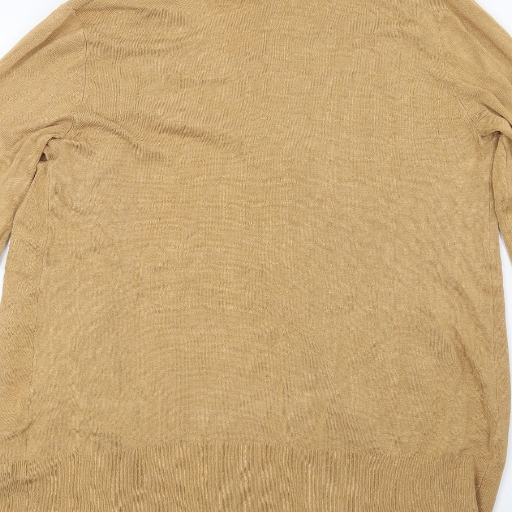 Primark Womens Yellow Cardigan Jumper Size 12
