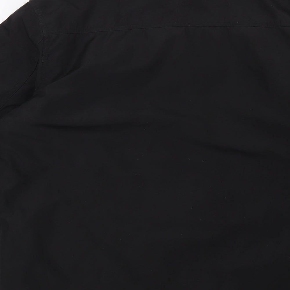 Preworn Mens Black Overcoat Coat Size S