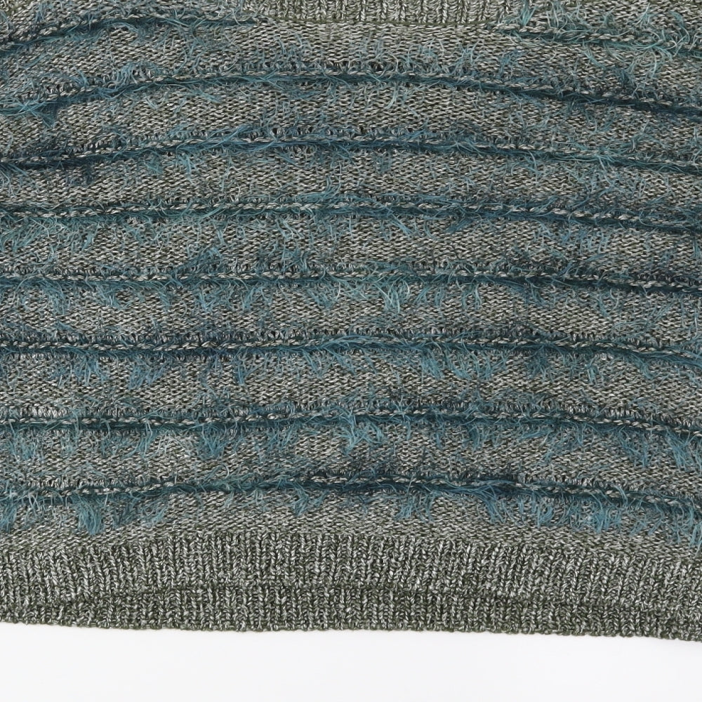 River Island Womens Green Striped Pullover Jumper Size 8