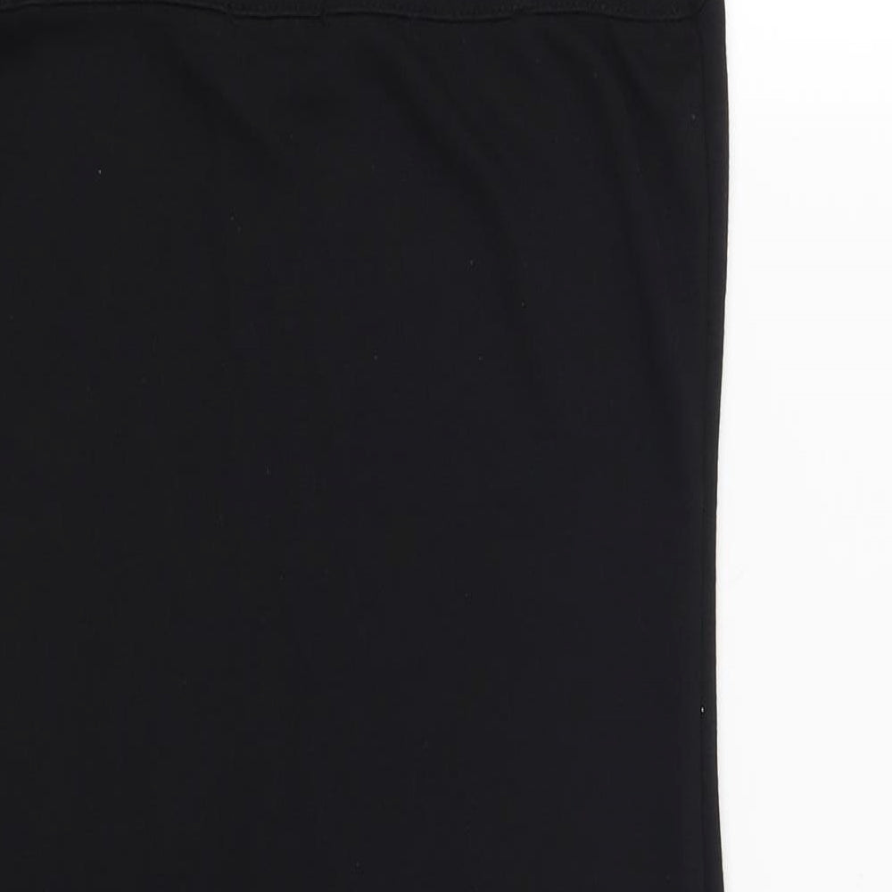 Preworn Womens Black T-Shirt Dress Size 10
