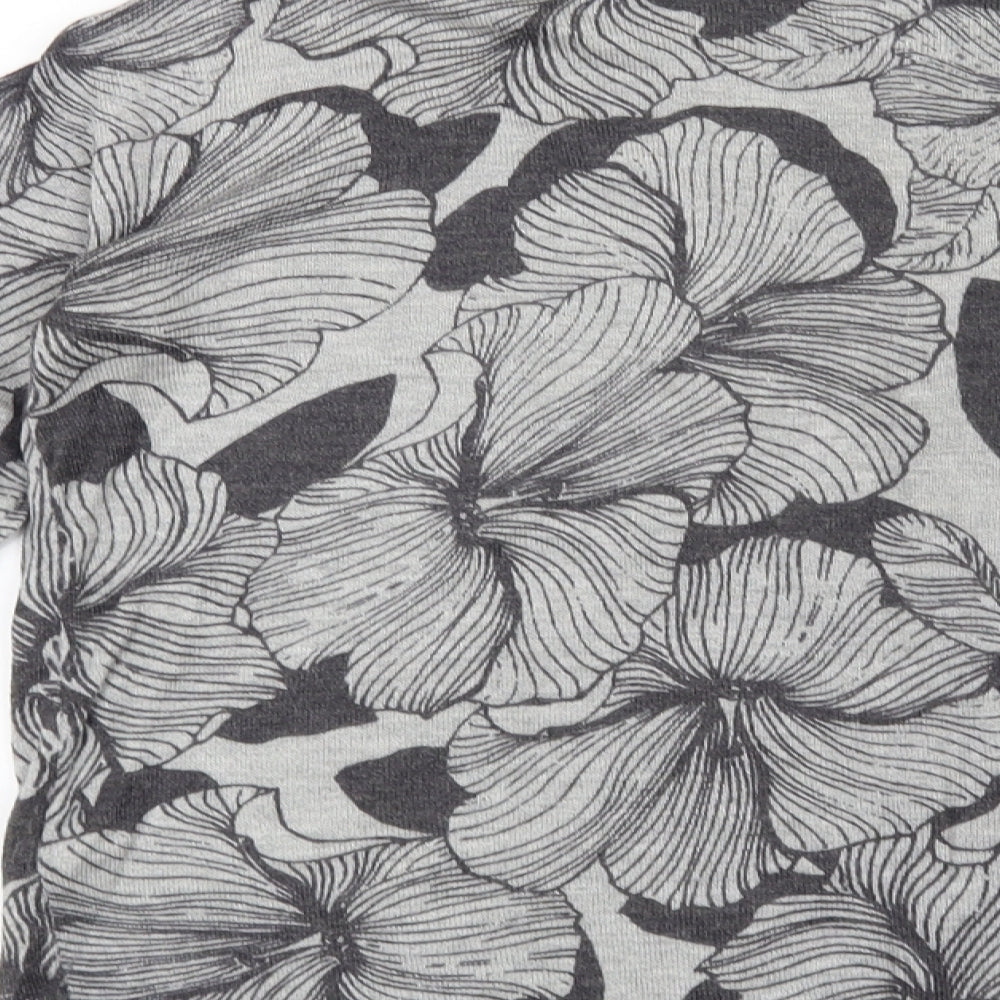 Marks and Spencer Womens Grey Floral Pullover Jumper Size S