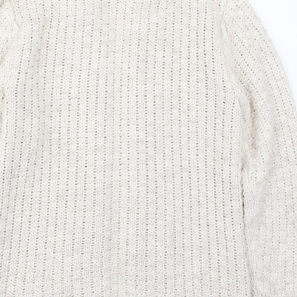 Pullover Womens Ivory Cardigan Jumper Size L