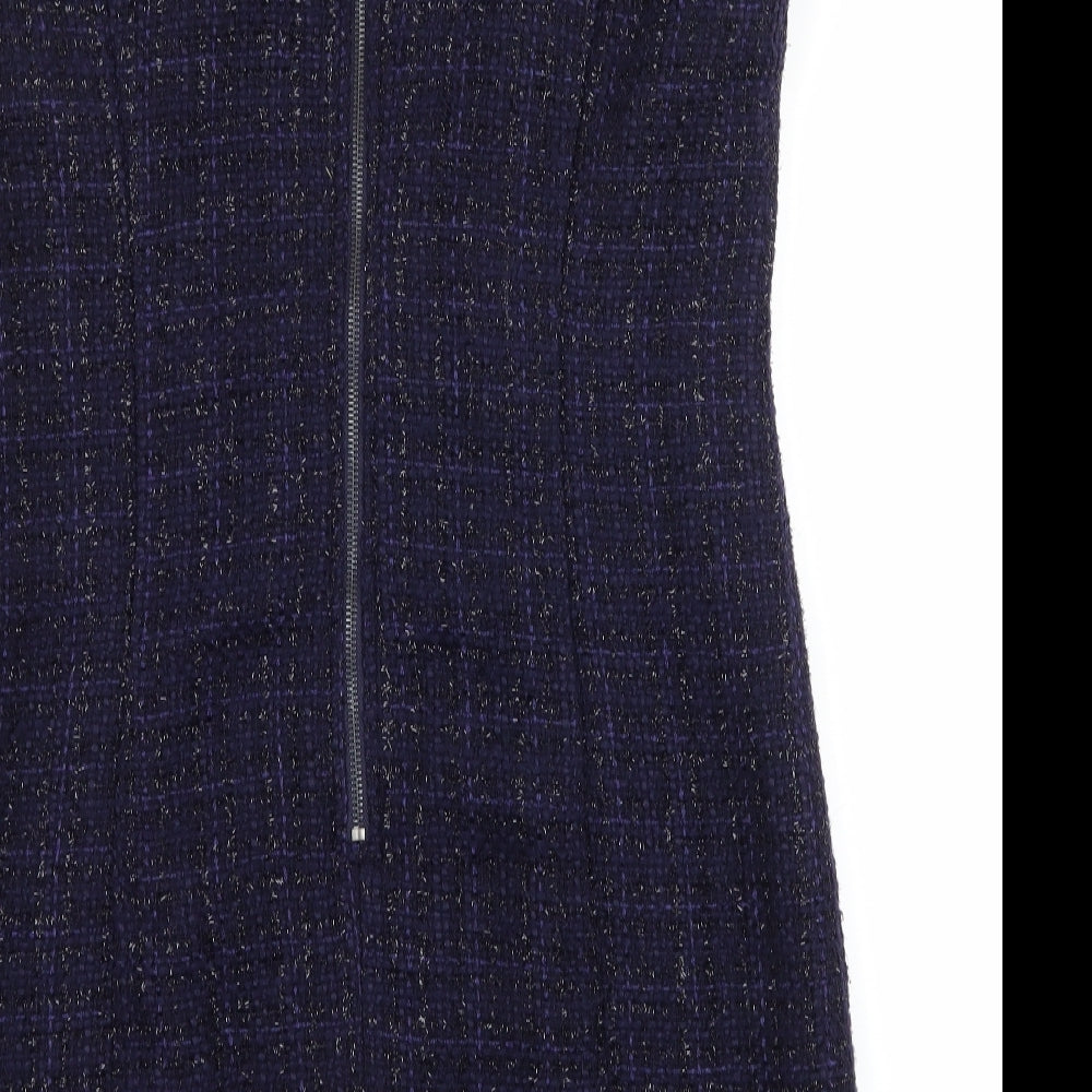 M&Co Womens Blue A-Line Size 12