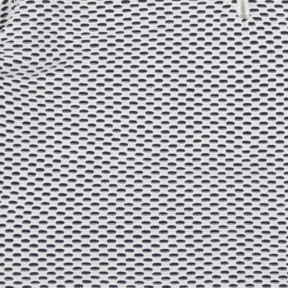ESMARA Womens White Polka Dot Knit Pullover Jumper Size 10