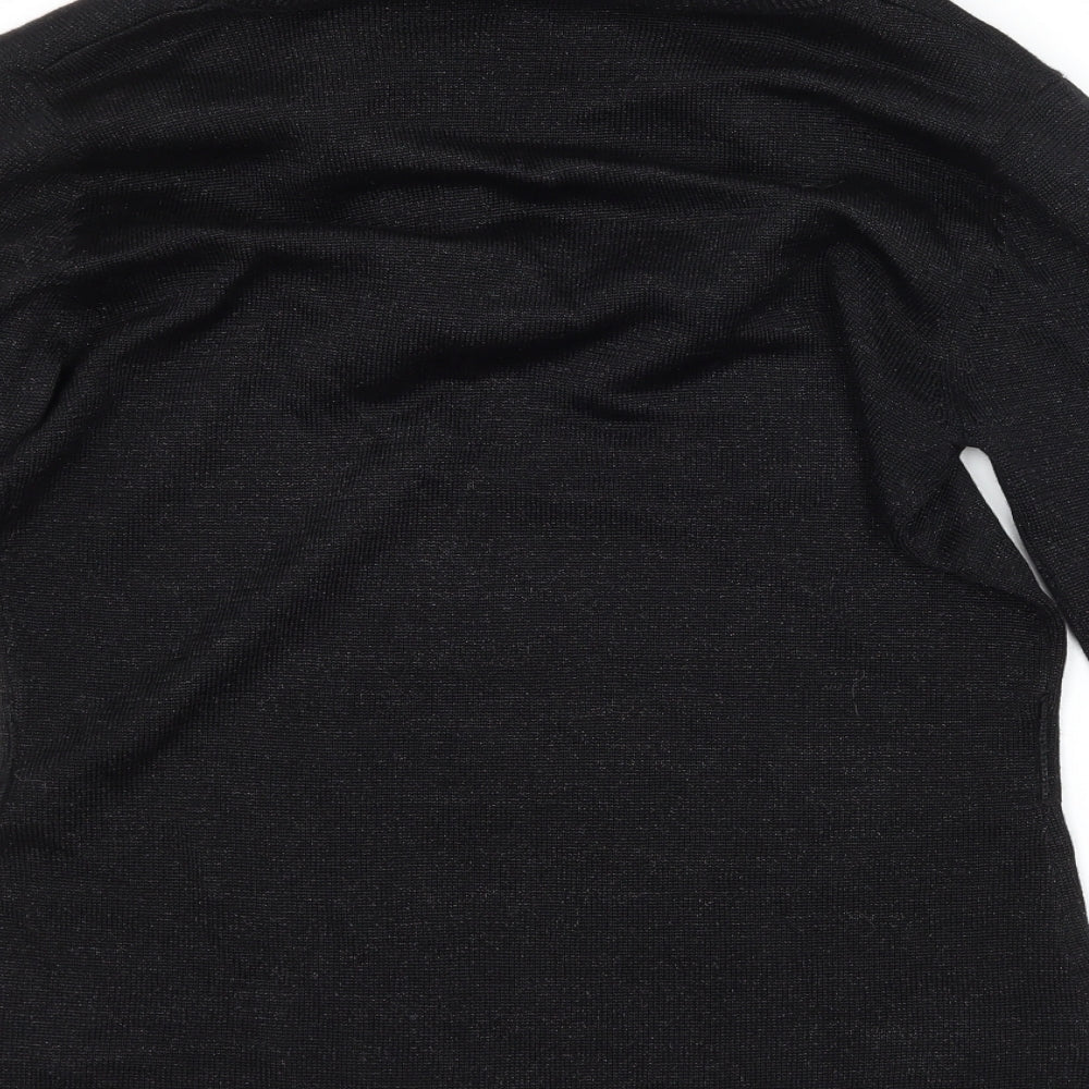 Pomodoro Womens Black Knit Pullover Jumper Size 10