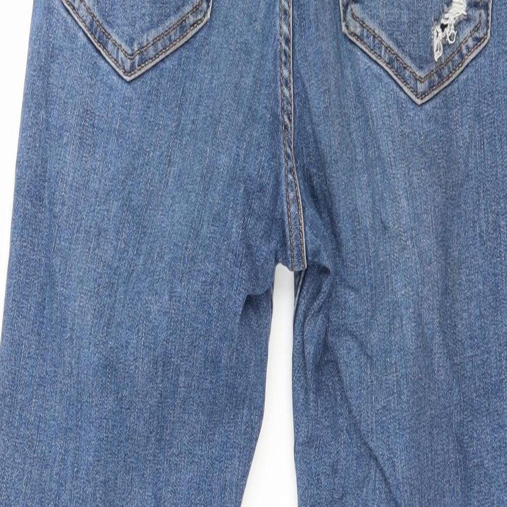 Topshop Womens Blue Denim Skinny Jeans Size 28 in L25 in