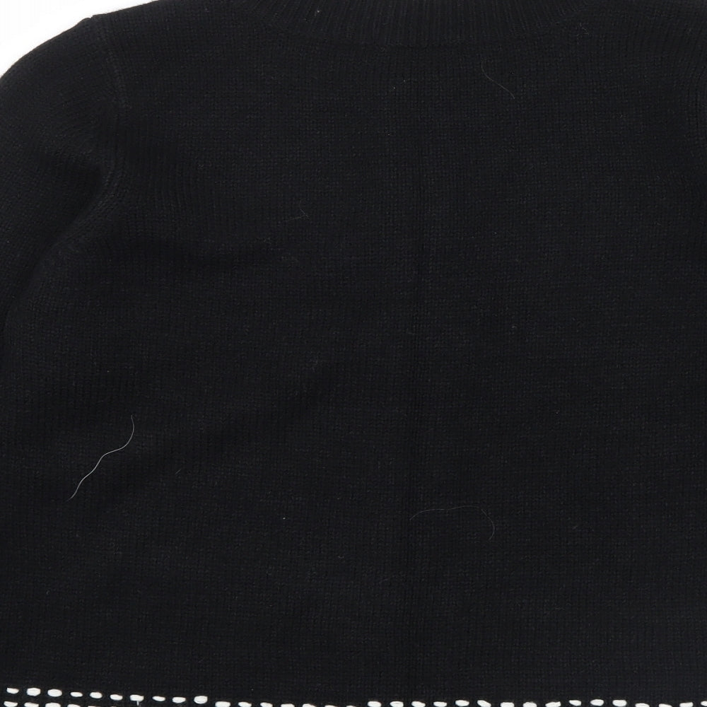 BM Womens Black Cardigan Jumper Size S