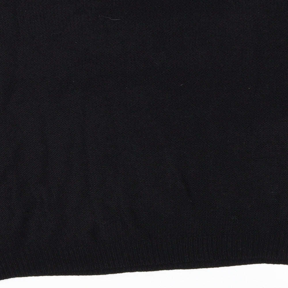 Boohoo Womens Black Knit Pullover Jumper Size S