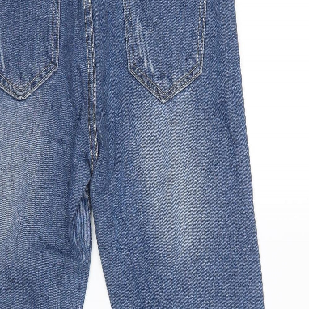 Preworn Womens Blue Denim Cropped Jeans Size 28 in L22 in