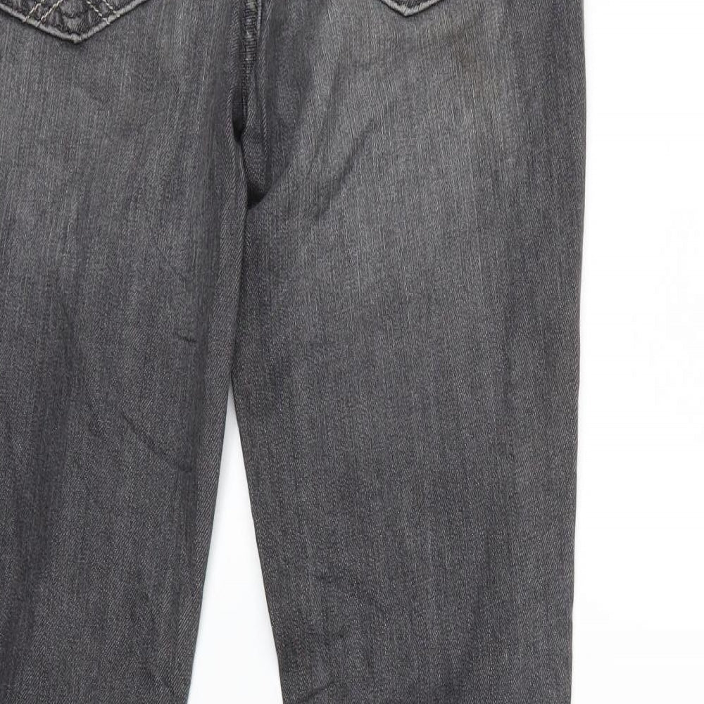 Preworn Womens Grey Denim Skinny Jeans Size 8 L29 in