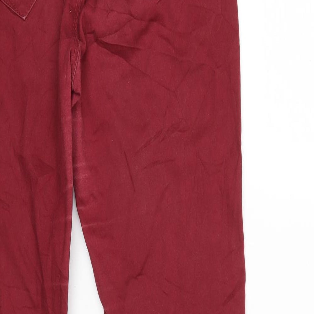 Camaieu Womens Red Denim Jegging Jeans Size 30 in L29 in