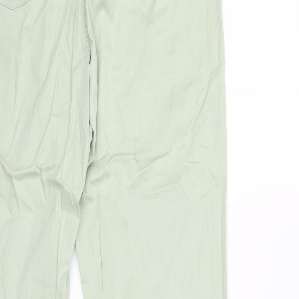 Marks and Spencer Womens Green Denim Tapered Jeans Size 16 L32 in