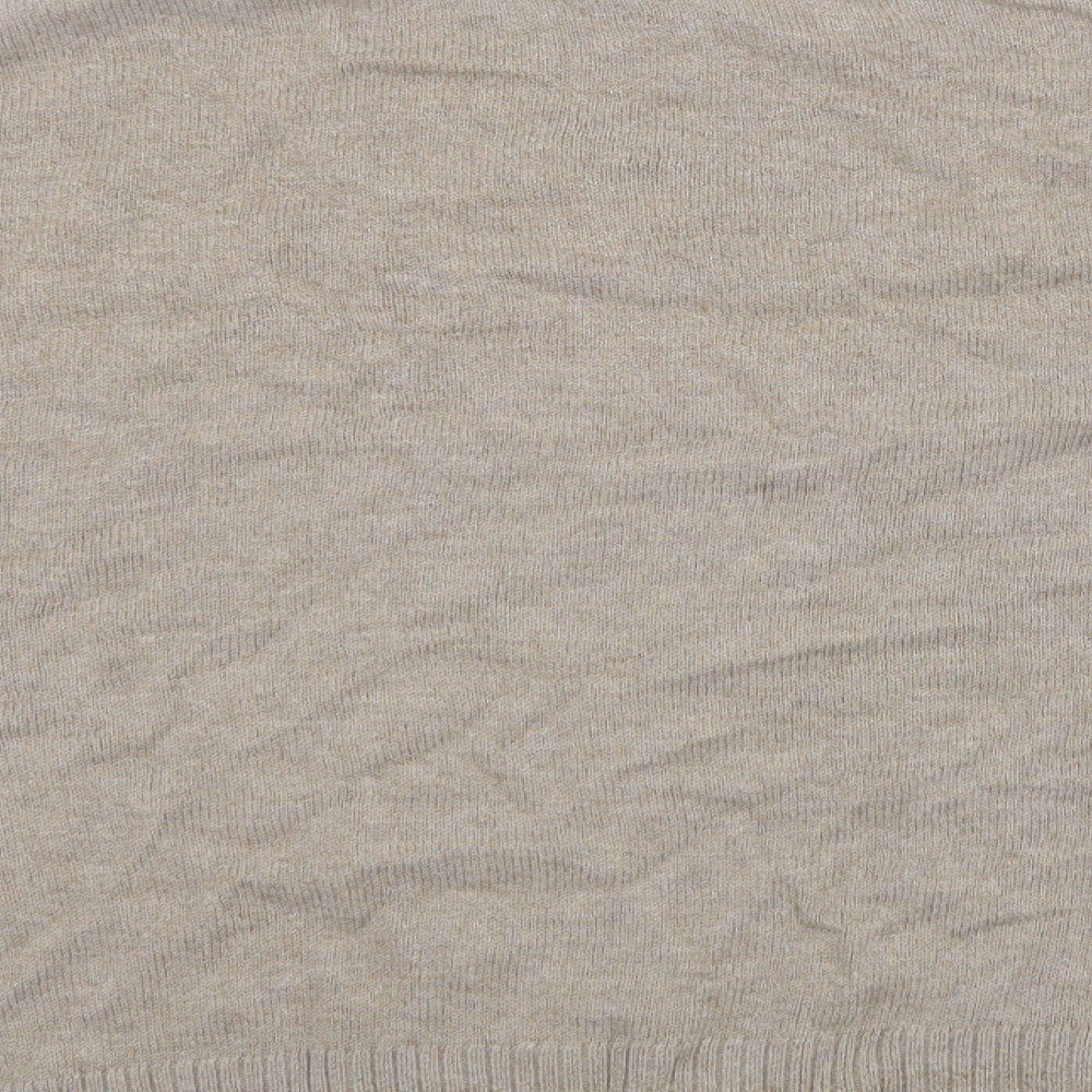 H&M Womens Beige Knit Pullover Jumper Size S