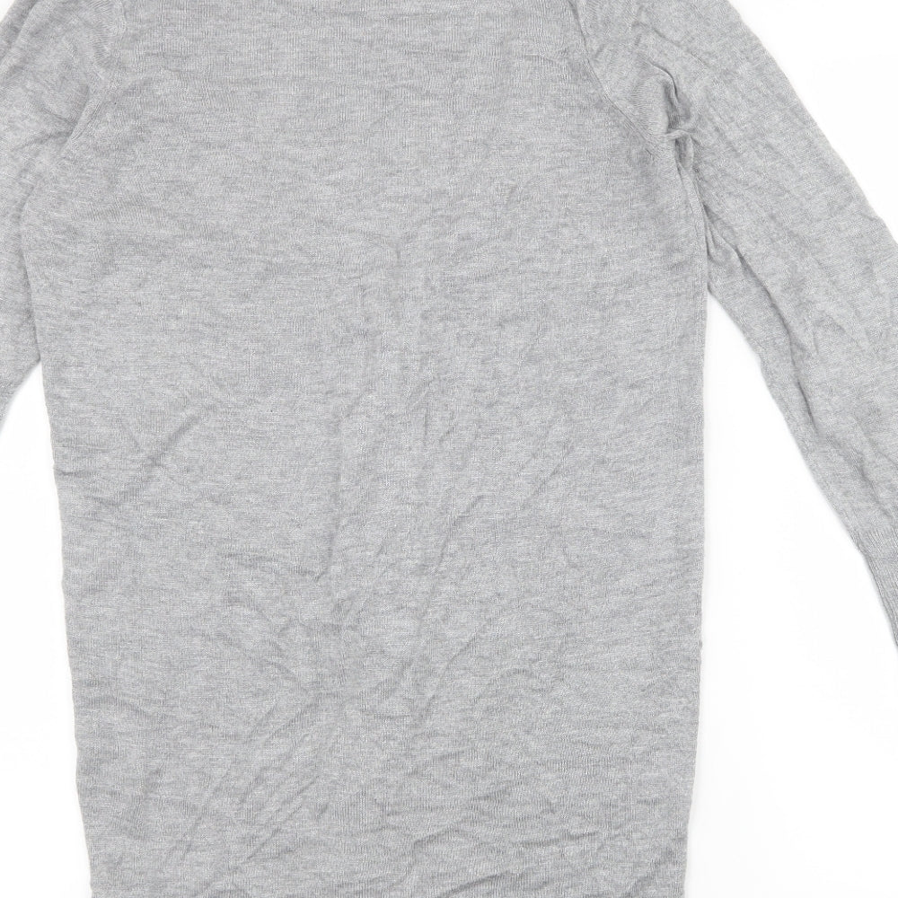 M&S Womens Grey Cardigan Jumper Size S