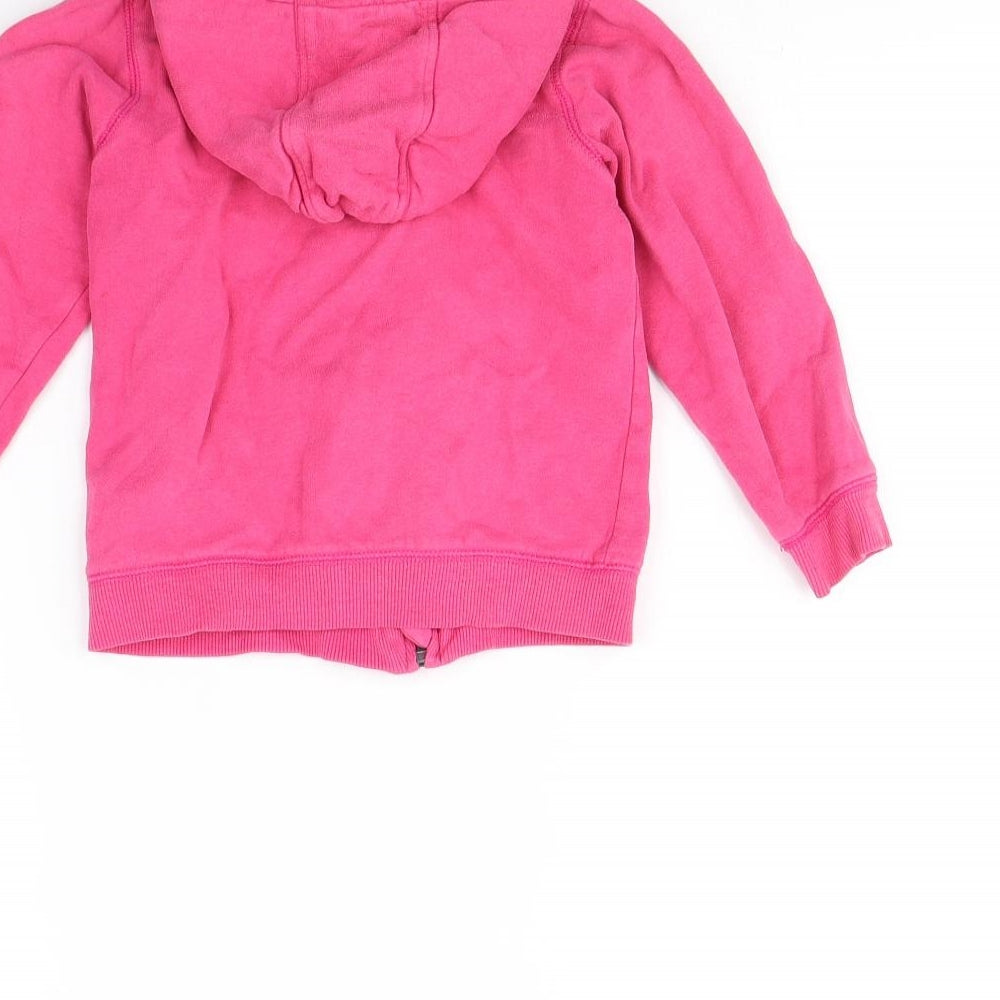 Mothercare Girls Pink Full Zip Hoodie Size 2 Years