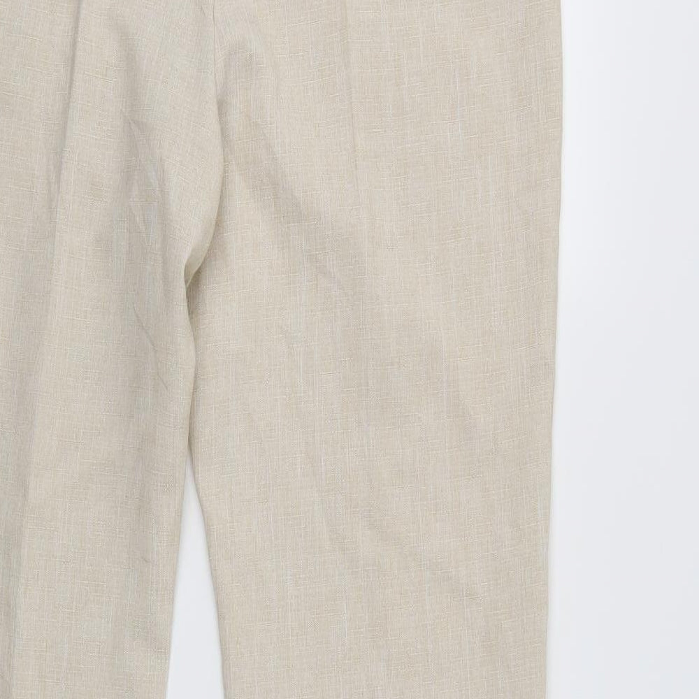 Marks & Spencer` Womens Ivory Trousers Size 18 L26 in
