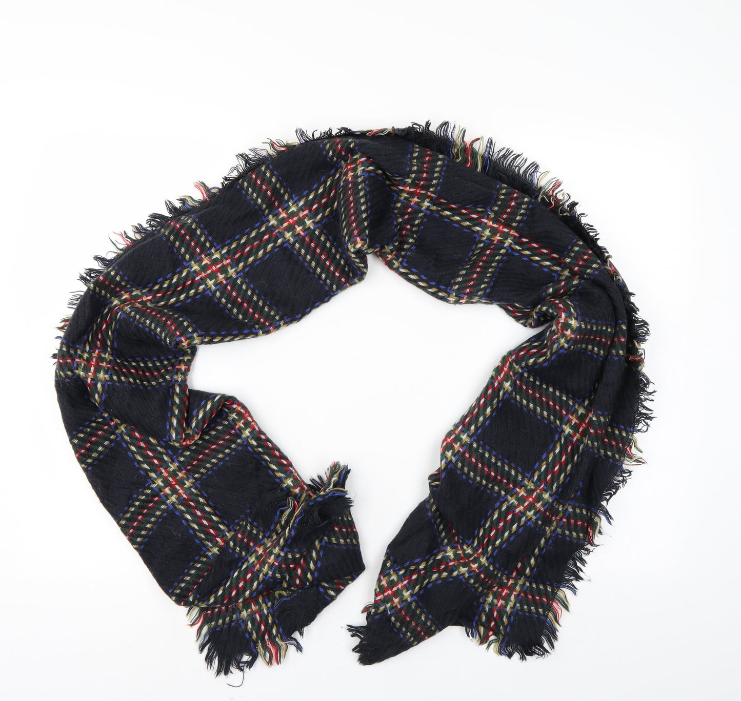 Preworn Womens Multicoloured Check Shawl/Wrap