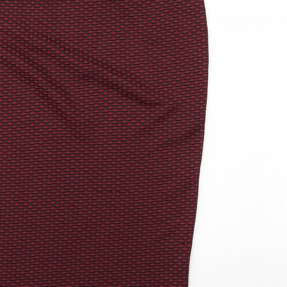 Sparkle & Fade Womens Red Polka Dot A-Line Skirt Size M - Elastic Waist