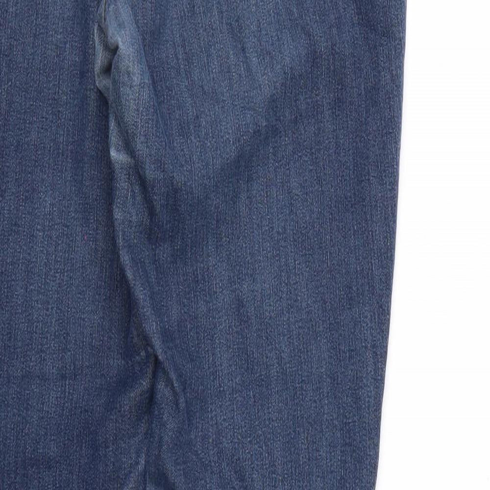 bLUE 73 Womens Blue Denim Straight Jeans Size 12 L29 in