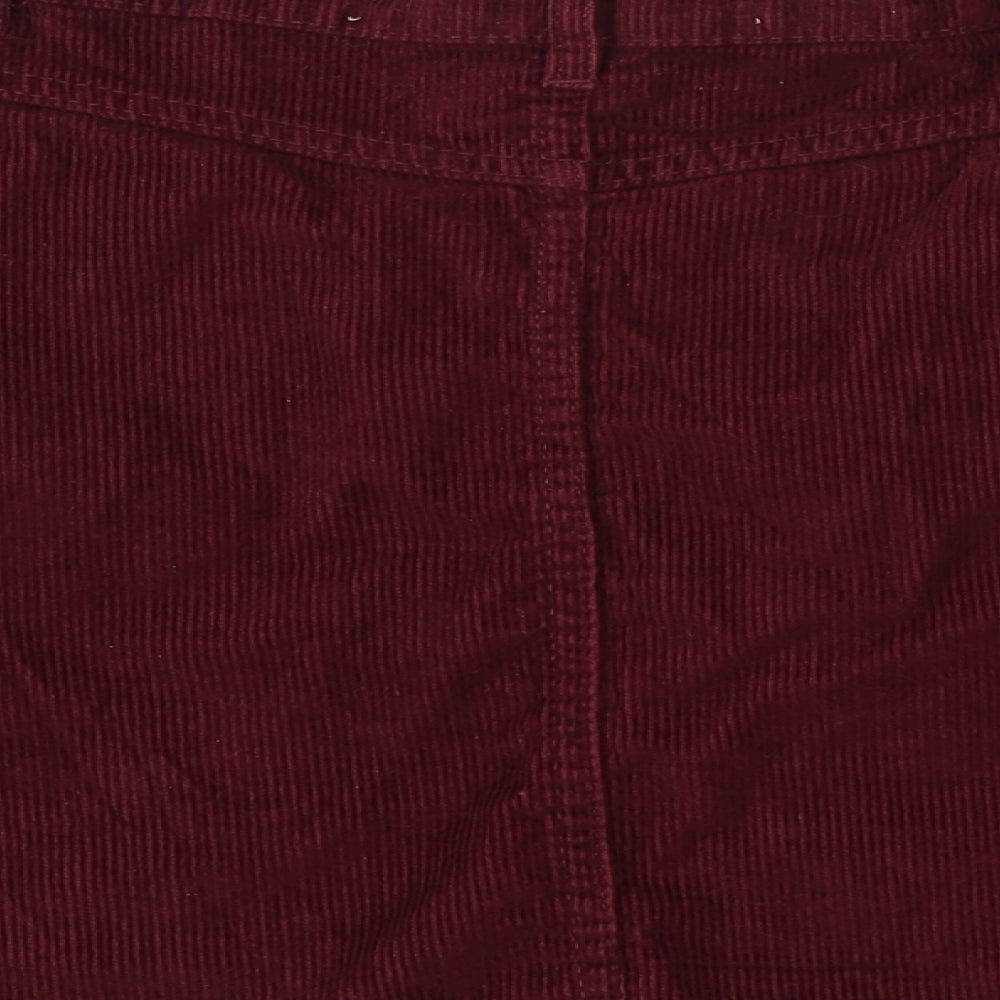 Denim & Co. Womens Purple Corduroy A-Line Skirt Size 6