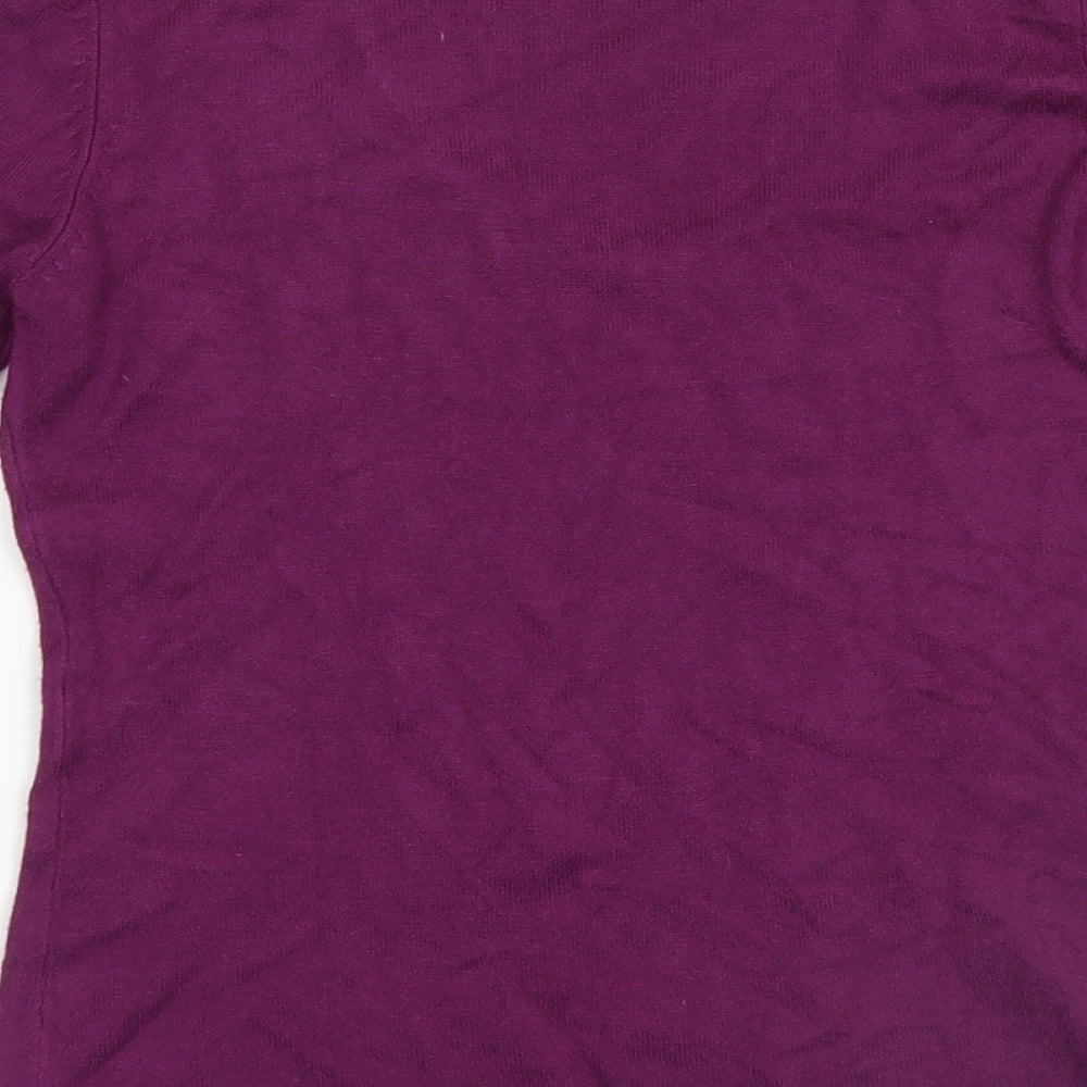 Seed Womens Purple Pullover Jumper Size S