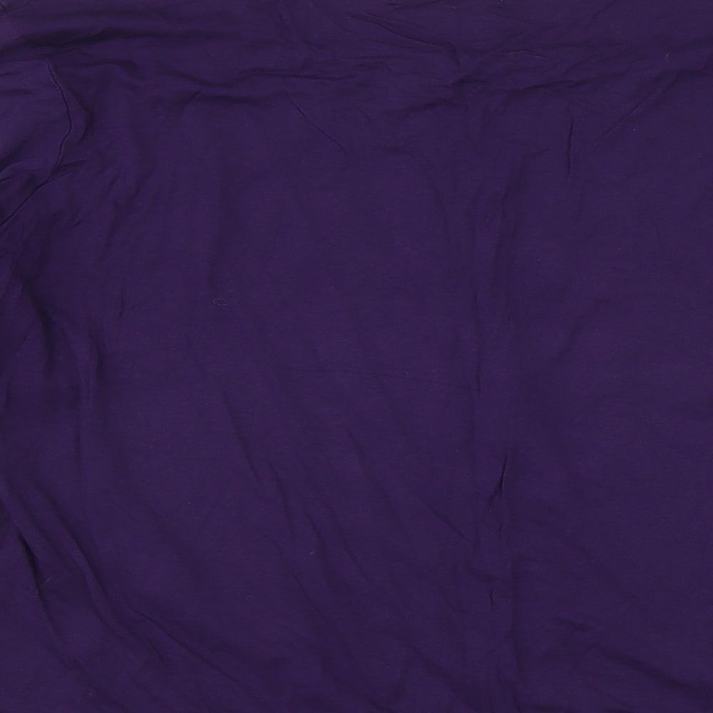 Preworn Womens Purple Basic T-Shirt Size 20