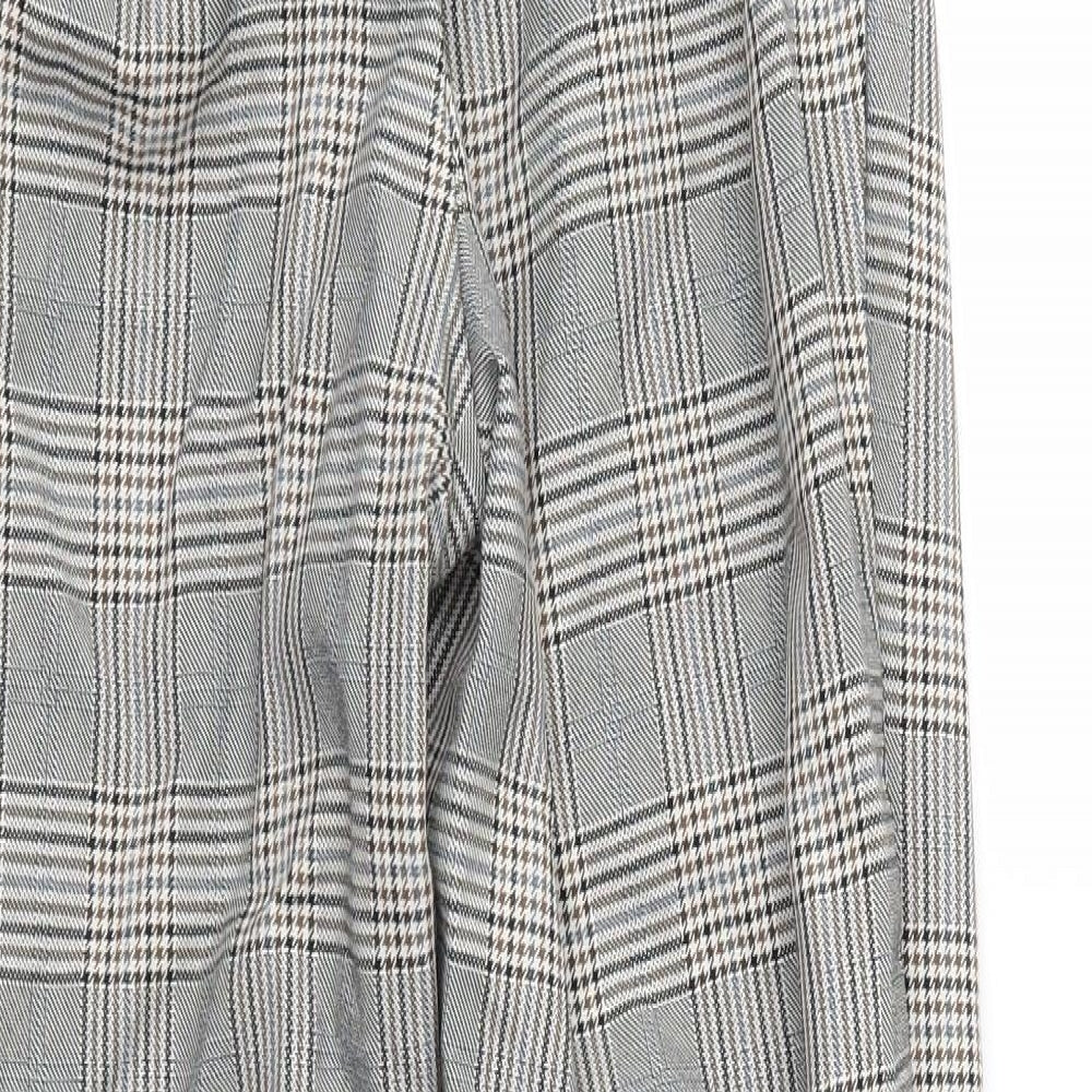Atmosphere Womens Brown Check Trousers Size 8 L26 in