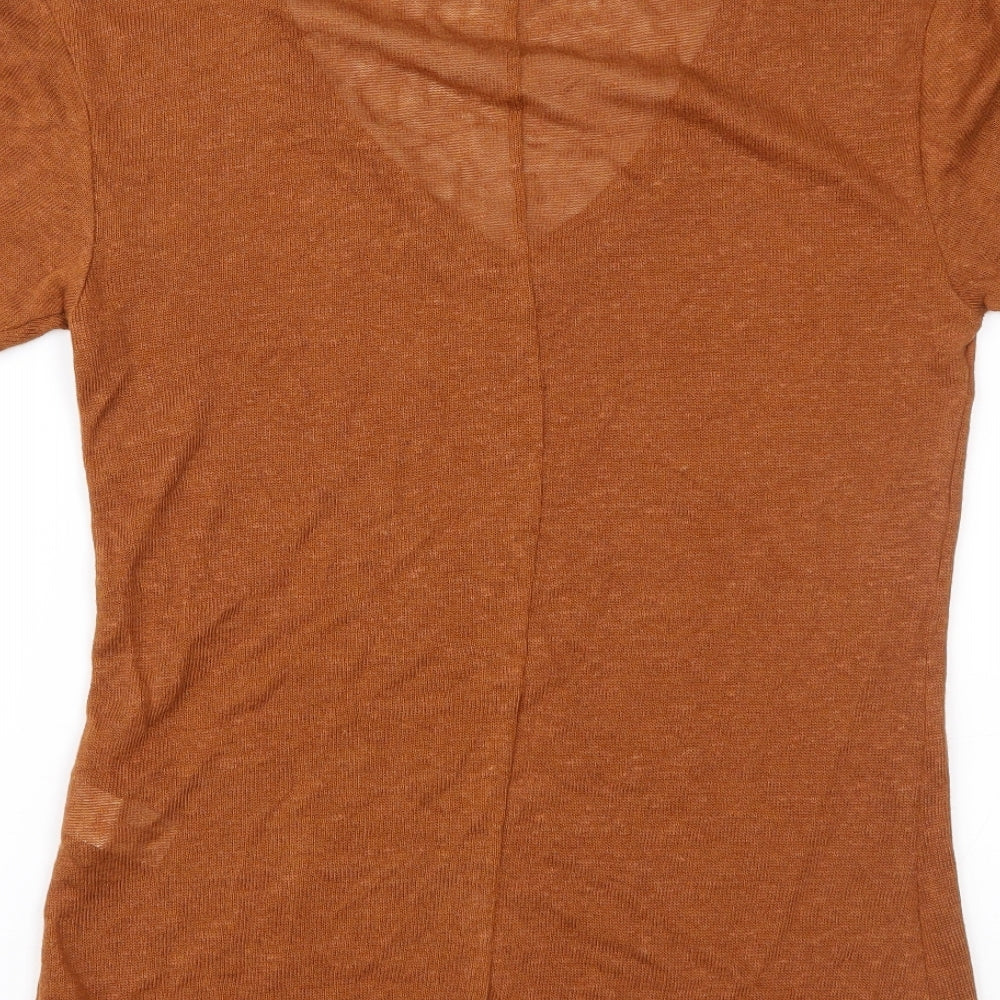 River Island Womens Brown Knit Pullover Jumper Size 10