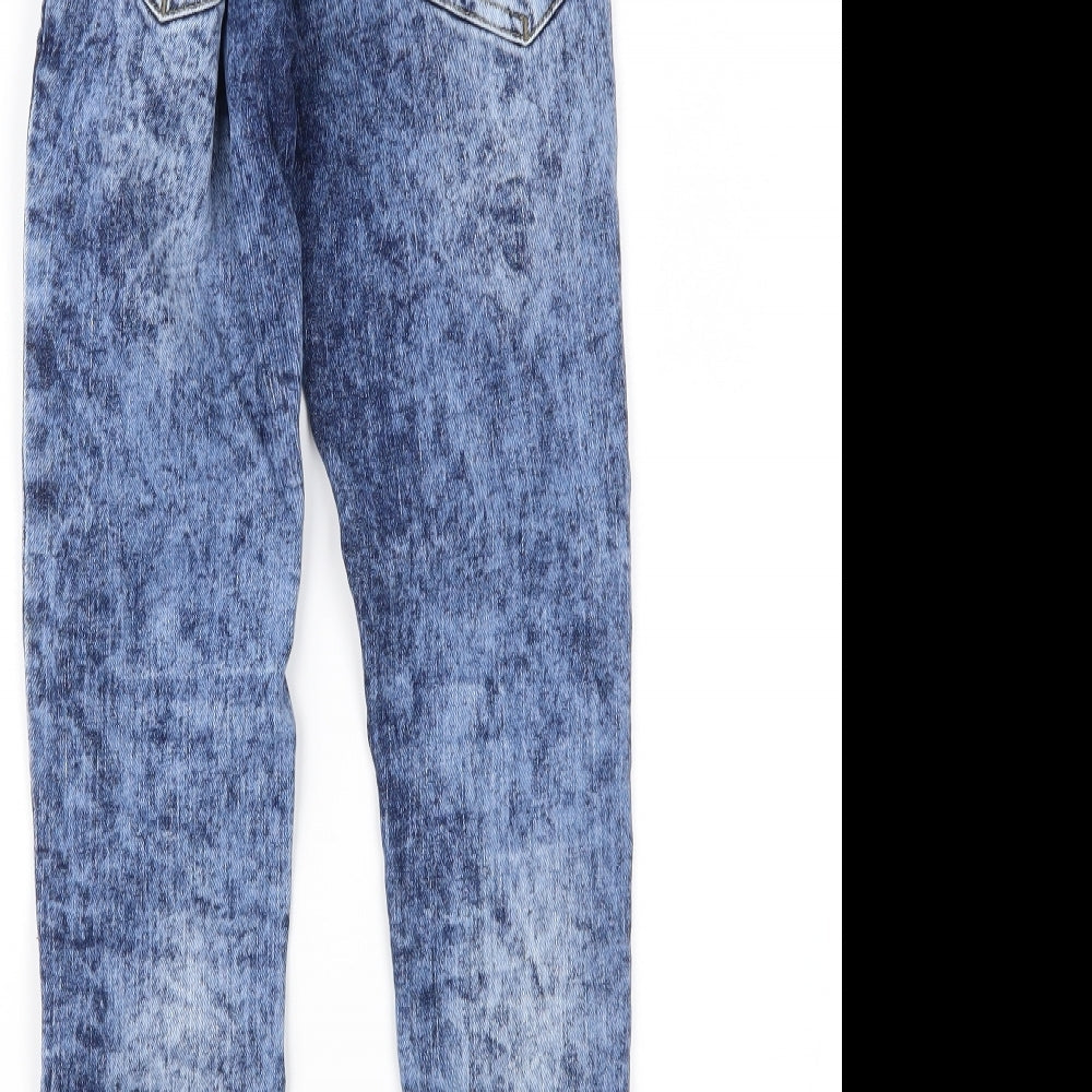 NEXT Girls Blue Denim Skinny Jeans Size 9 Years - Distressed