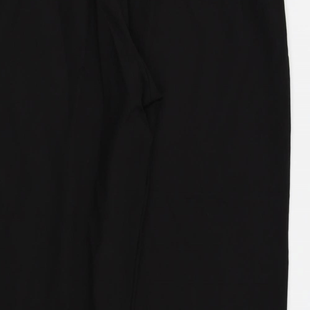Evans Womens Black Trousers Size 16 L28 in