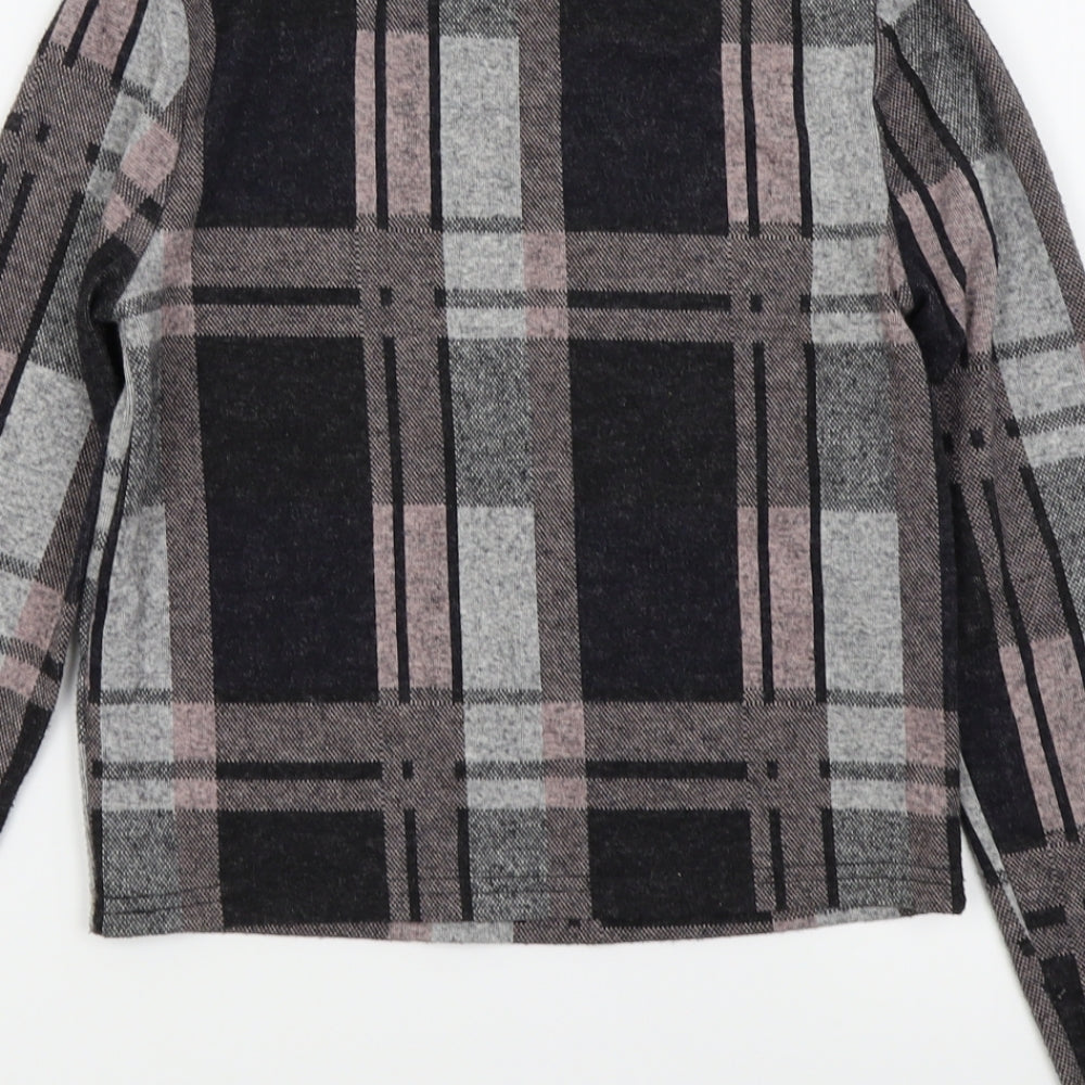 River Island Womens Multicoloured Check Basic T-Shirt Size 10