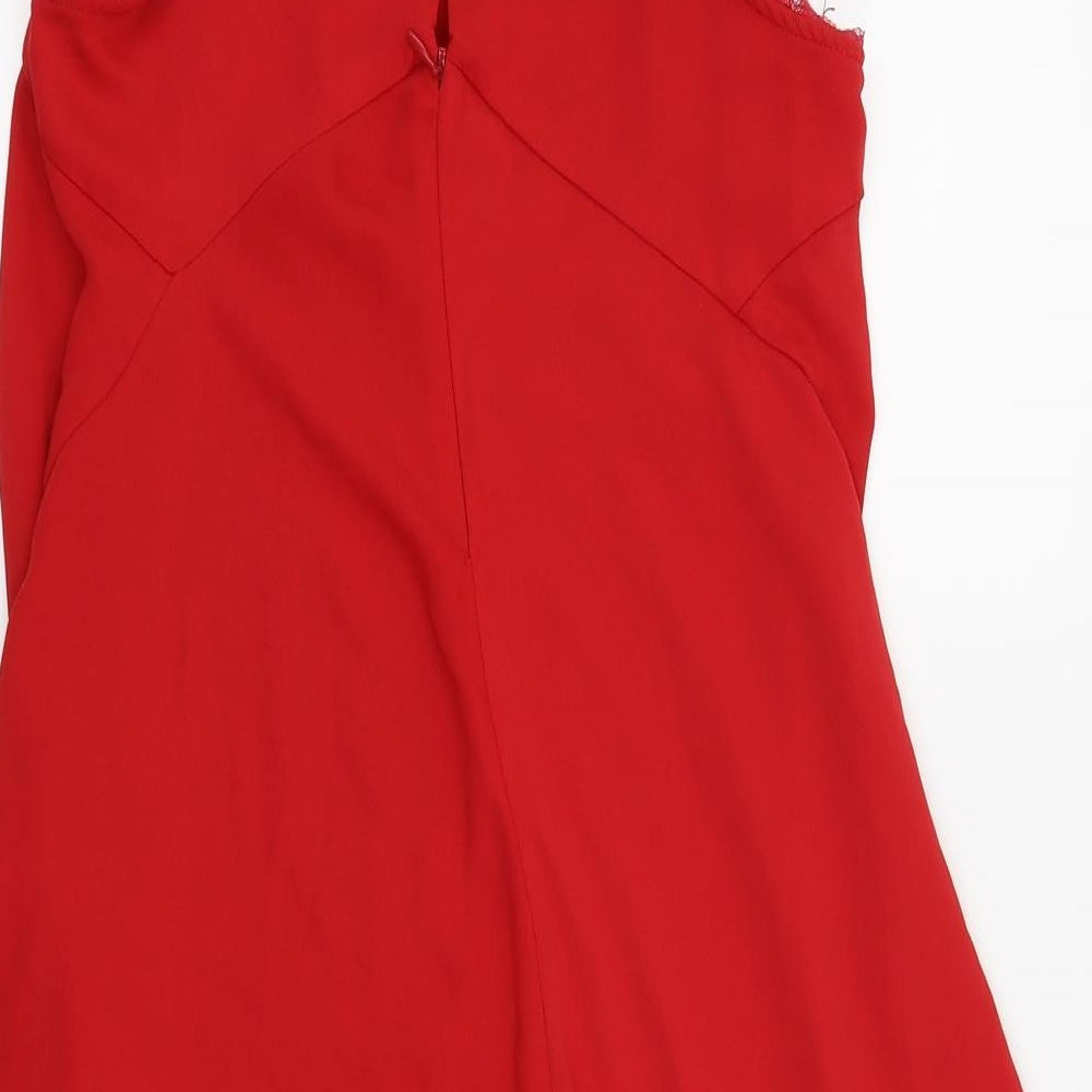 H&M Womens Red Fit & Flare Size 8