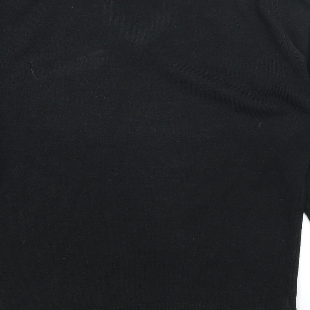 David Jones Mens Black Knit Pullover Jumper Size S