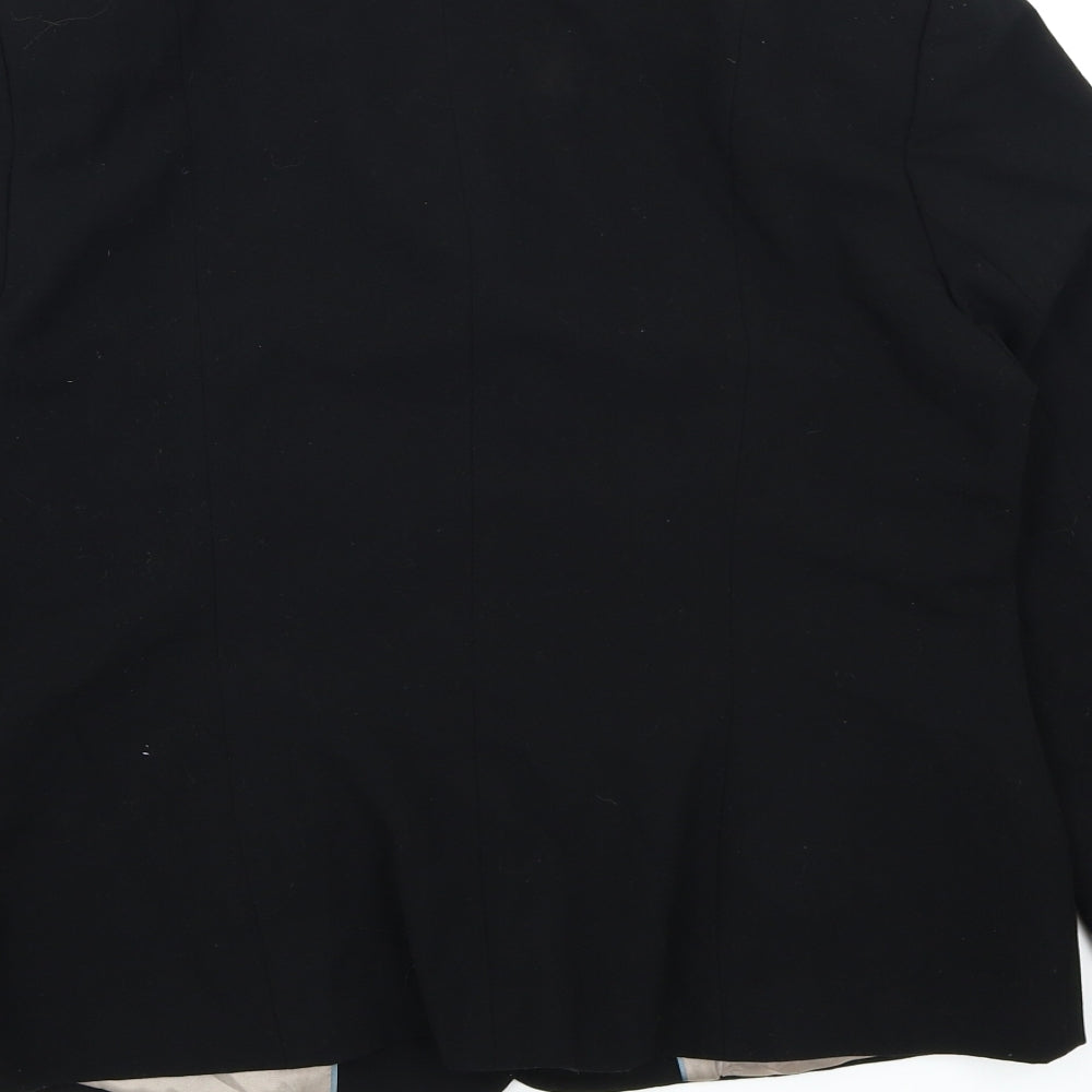Collection Womens Black Jacket Blazer Size 14