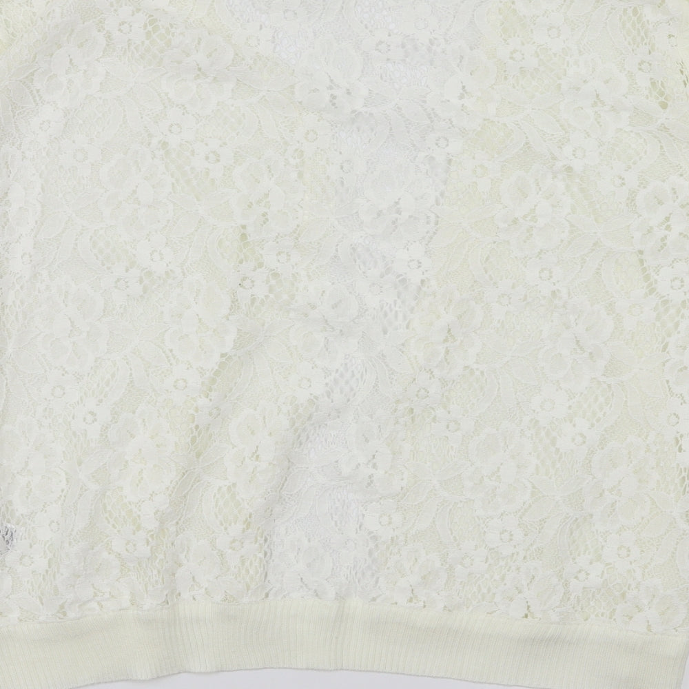 Primark Womens Ivory Cardigan Jumper Size L