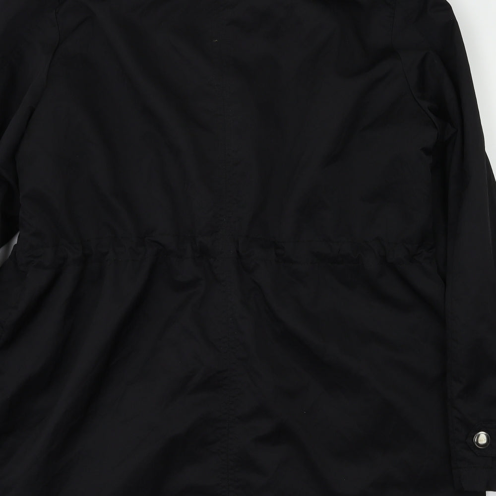 BM Womens Black Houndstooth Jacket Coat Size 10