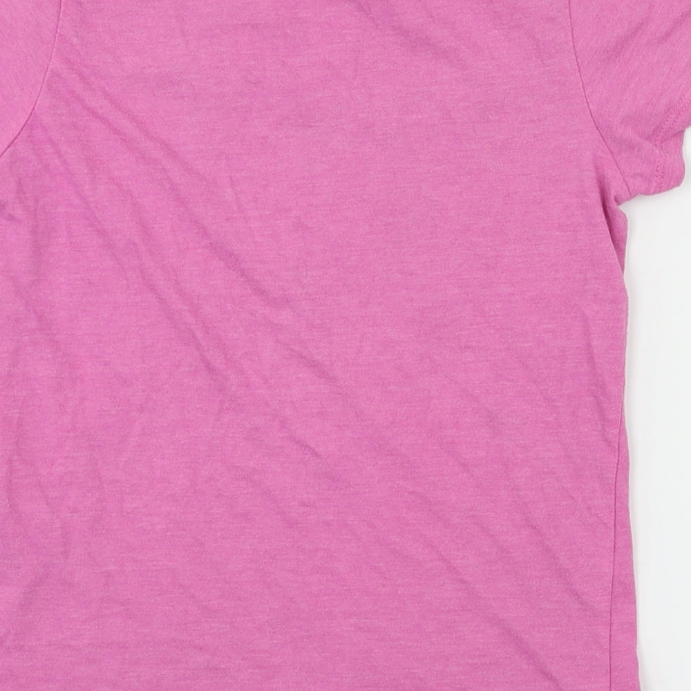 Primark Girls Pink Animal Print Basic T-Shirt Size 8-9 Years