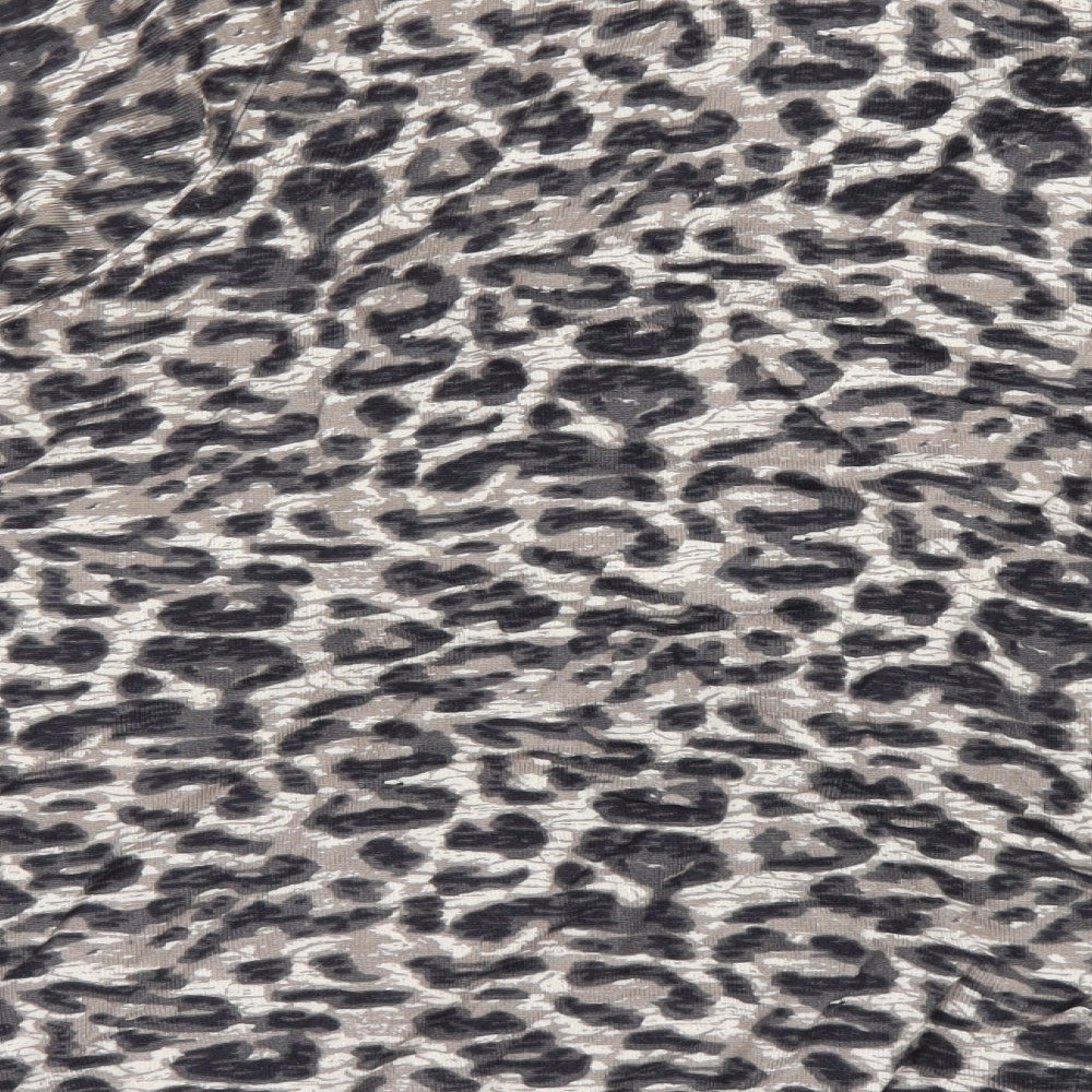 Bm Collection Womens Black Animal Print Pullover Jumper Size XL