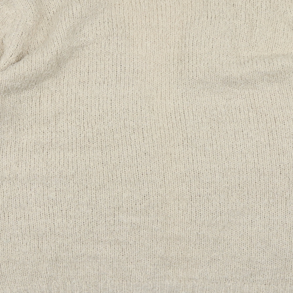 Brave Soul Womens Beige Knit Cardigan Jumper Size 20