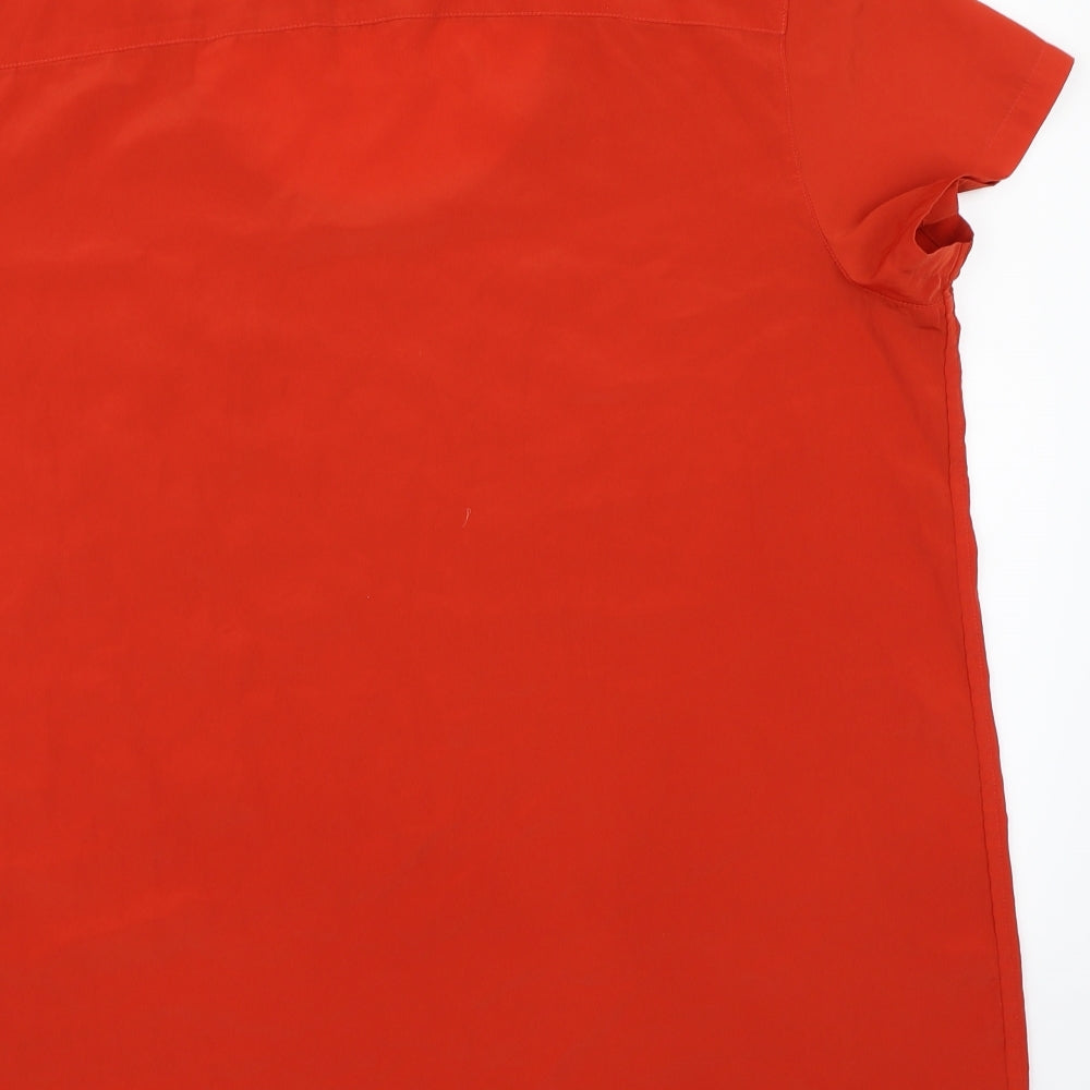 Gap Womens Orange Chiffon Basic Blouse Size XL
