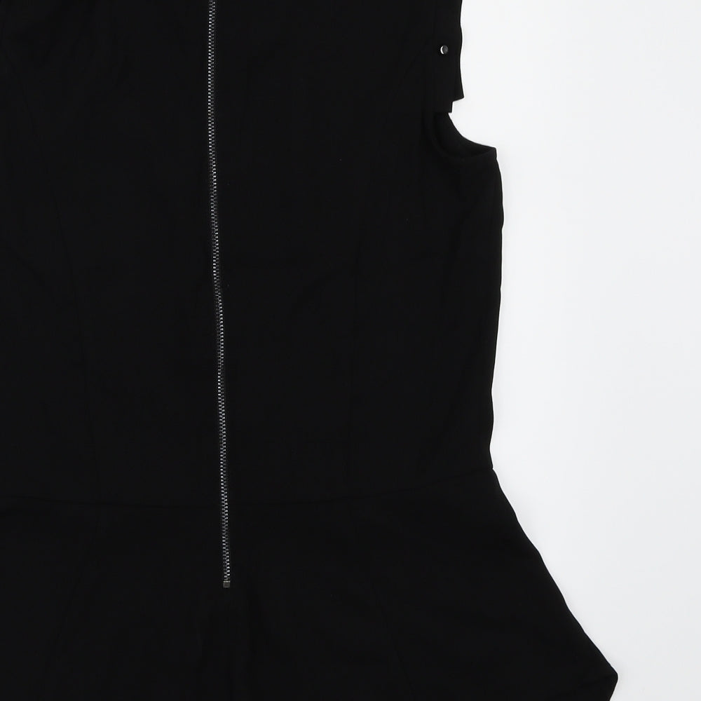H&M Womens Black Basic Blouse Size 10
