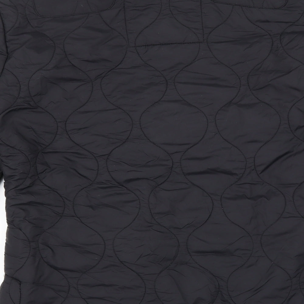 Two Stoned Womens Black Quilted Jacket Size M