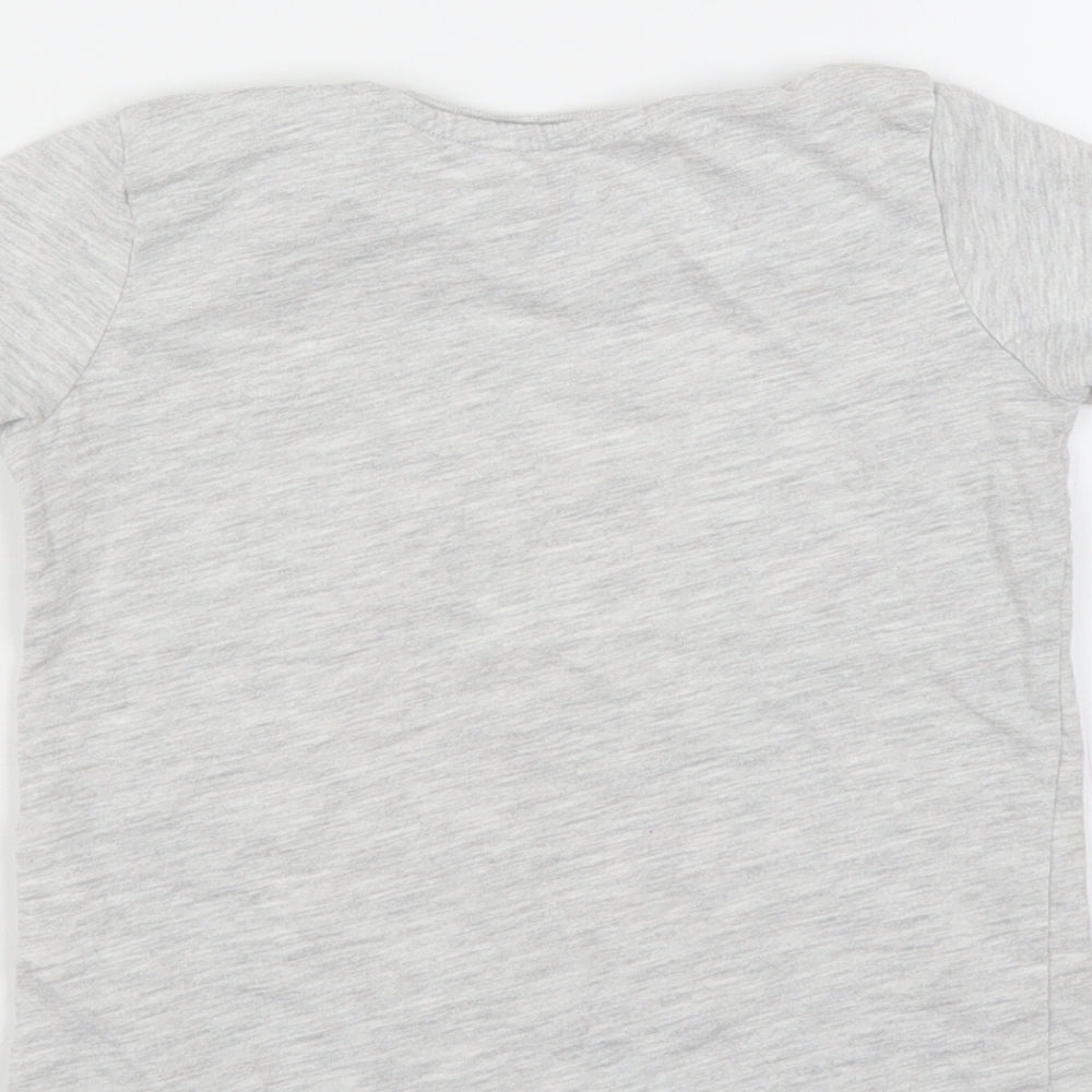 Primark Girls Grey Basic T-Shirt Size 2-3 Years - unicorn