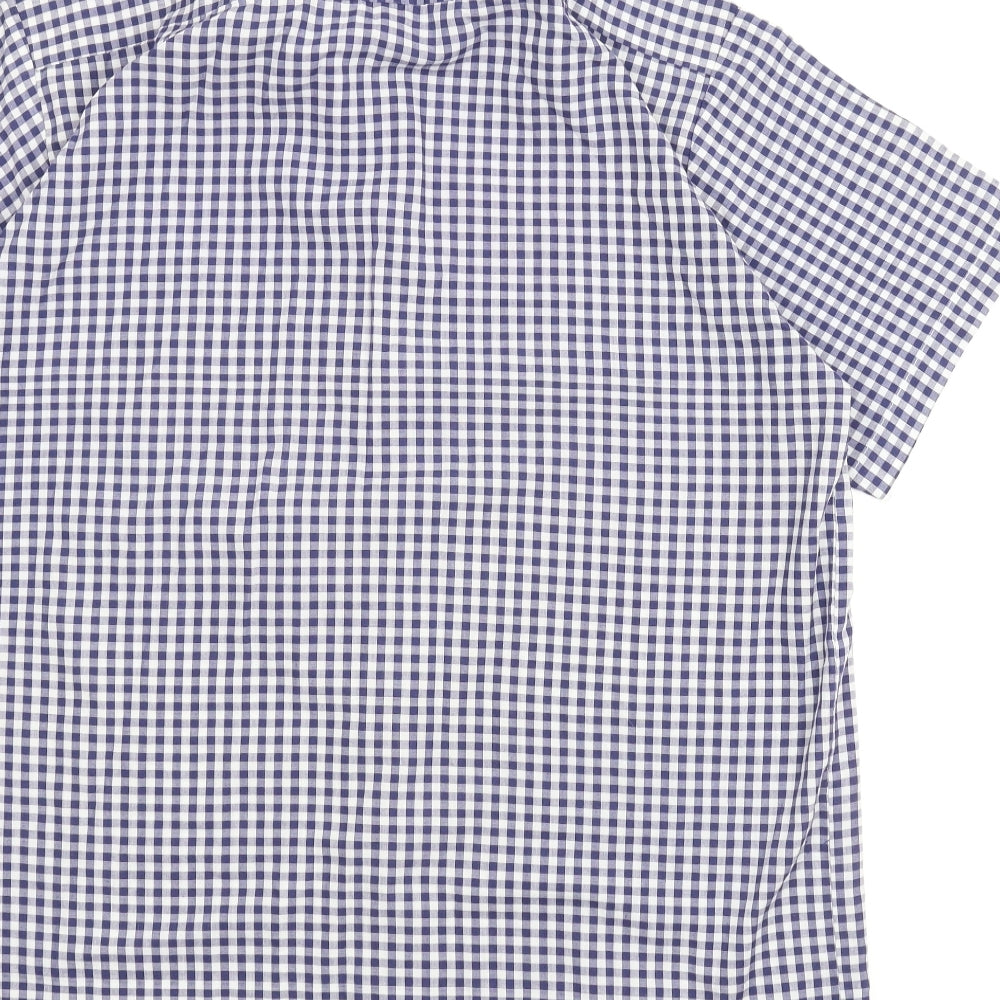 Peak Performance Mens Blue Check Button-Up Size L