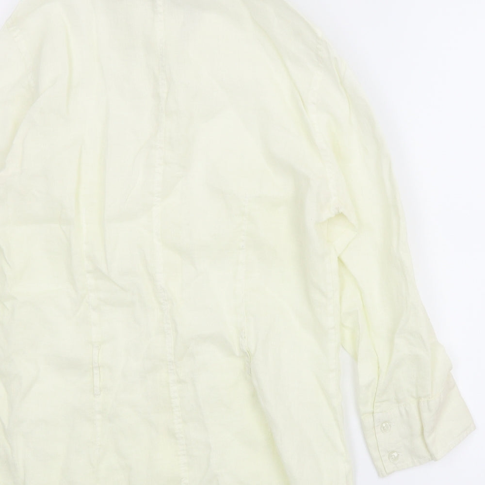 Zara Womens Ivory Basic Button-Up Size M