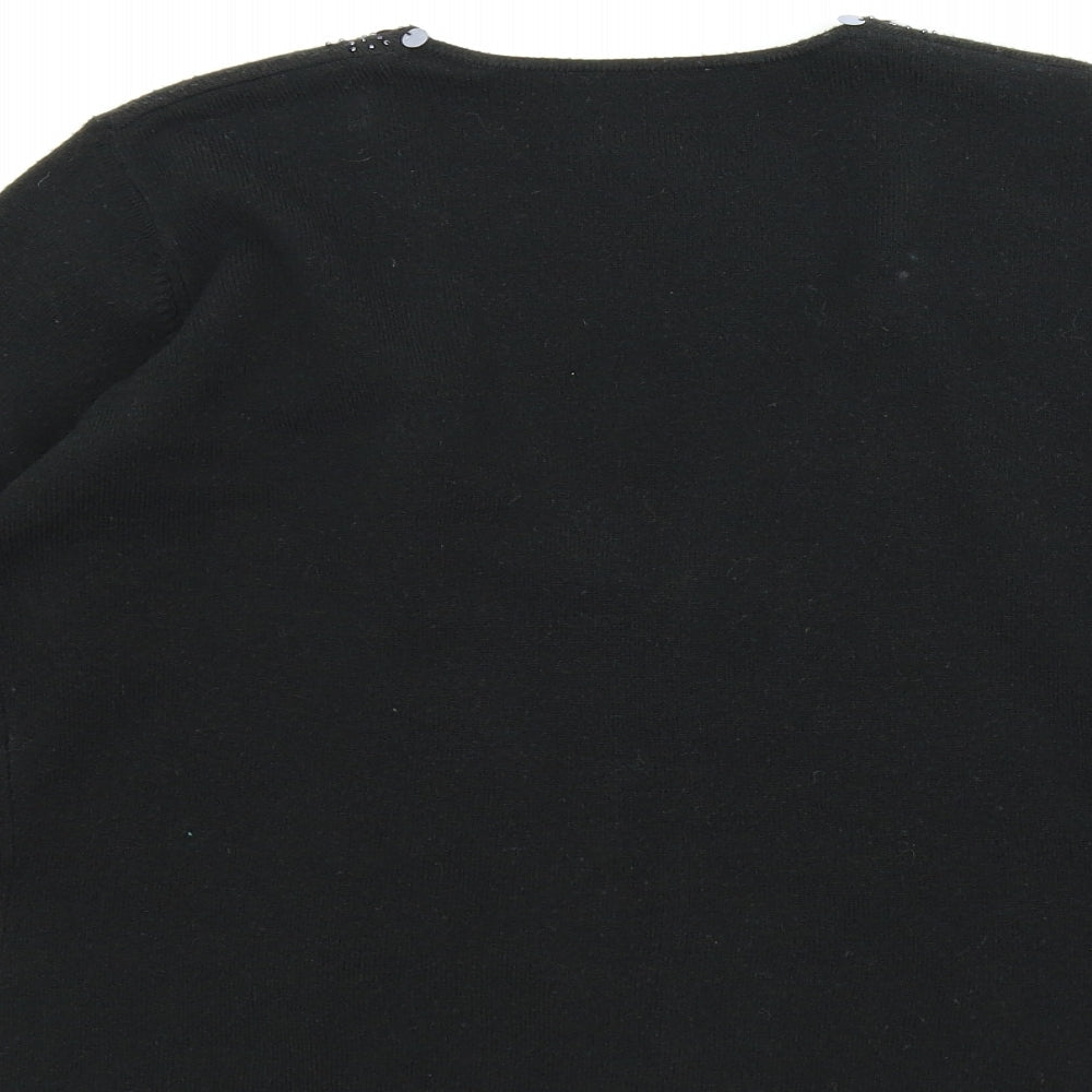 Preworn Womens Black Cardigan Jumper Size M