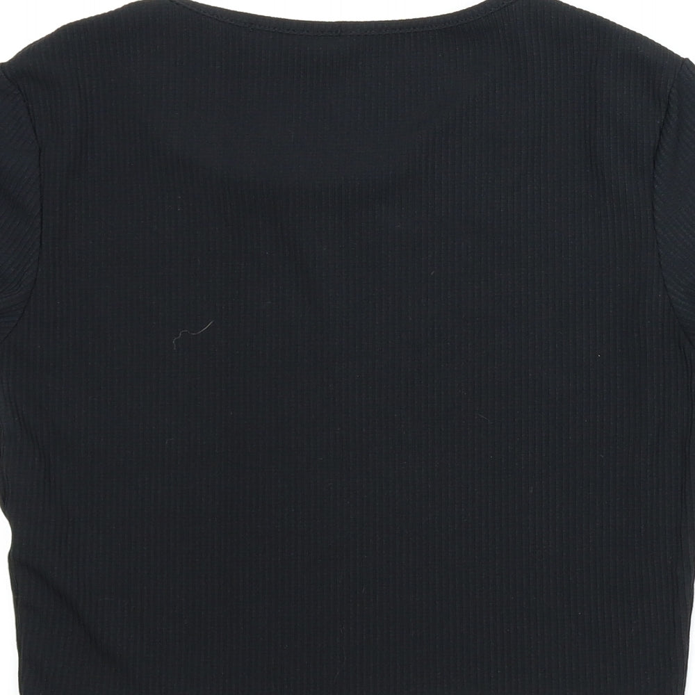 Missguided Womens Black Basic Blouse Size 12